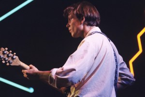 ATHENS, GA - MAY 20: Guitarist Ricky Wilson of The B-52s performs for a hometown crowd at The Classic Theater on May 20, 1978 in Athens, Georgia, United States. (Photo by Tom Hill/WireImage)