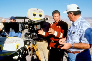 STAR TREK V: THE FINAL FRONTIER, director William Shatner, cinematographer Andrew Laszlo, on set, 1989. ©Paramount/Courtesy Everett Collection