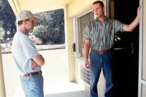 PSYCHO, Gus Van Sant and Vince Vaughn on the set, 1998